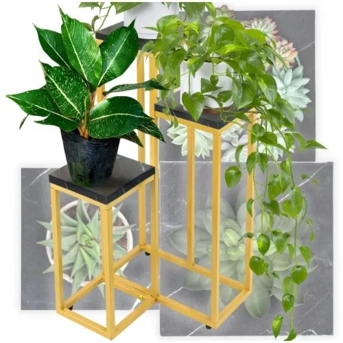 Kwietnik na rośliny 3 poziomy loftowy 68 cm Iconic