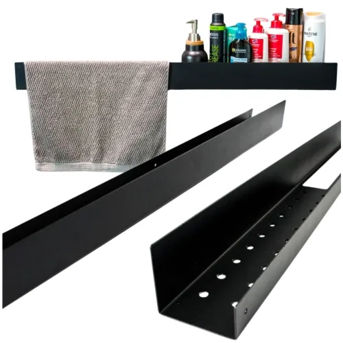 Półka 900-4 czarna ścienna wisząca metalowa