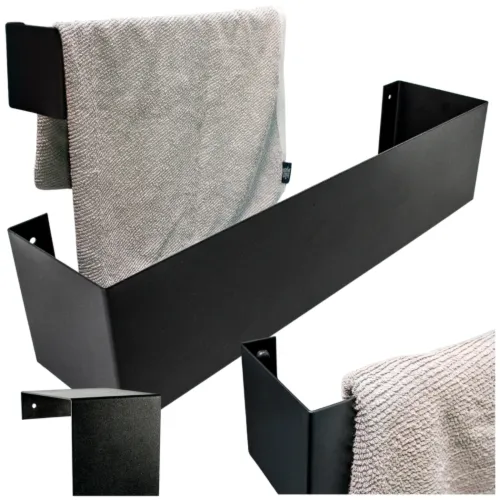 Półka 600-3 czarna do łazienki ścienna ręczniki kosmetyki