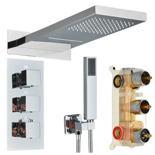 Bateria prysznicowa podtynkowa- Chromowana