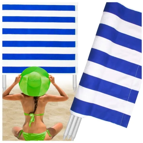 Zasłona plażowa 5 metrów parawan na plażę do parku pasy metalowe rurki