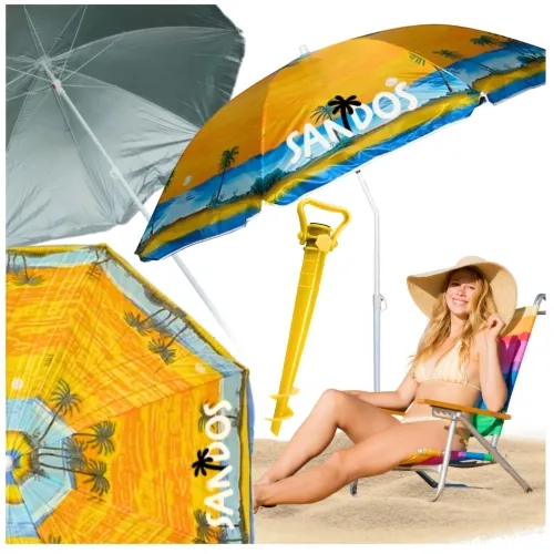 Parasol plażowy z powłoką + stojak