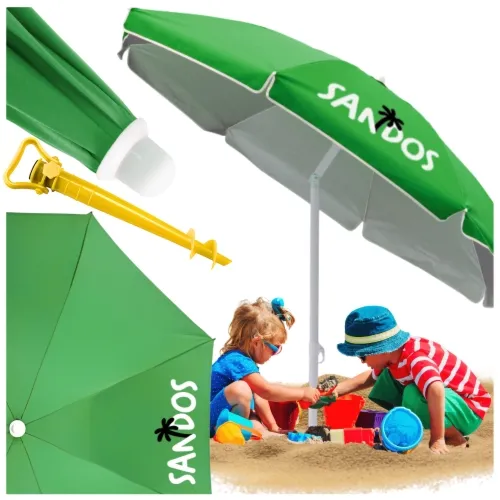 Parasol plażowy z powłoką zielony + kotwa
