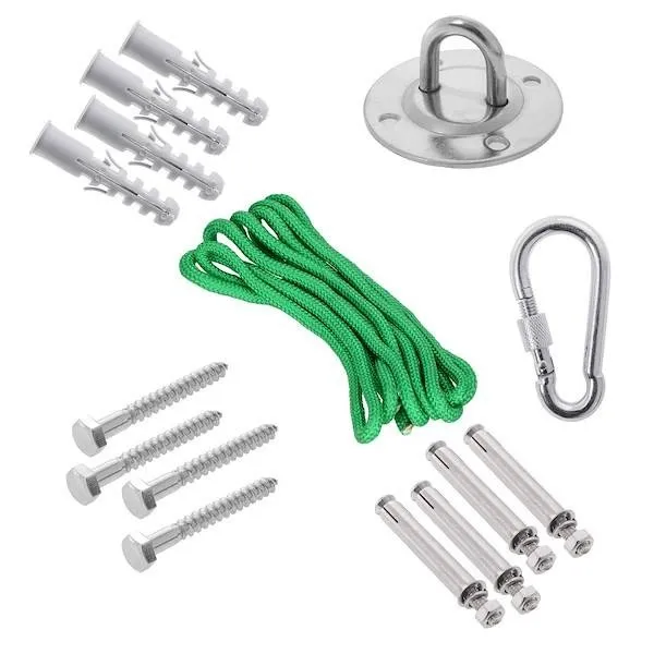 Sufitowy zestaw do montażu hamaków i huśtawek z liną