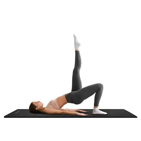 Uniwersalna mata do ćwiczeń fitness joga pilates 183 cm czarna