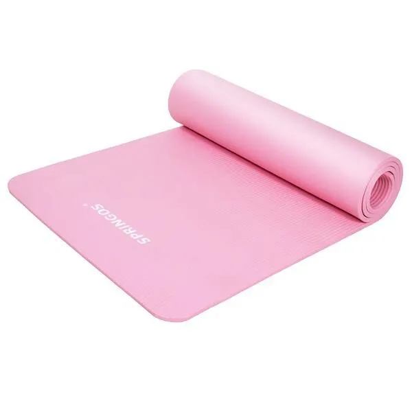 Uniwersalna mata do ćwiczeń fitness joga pilates 183 cm różowa