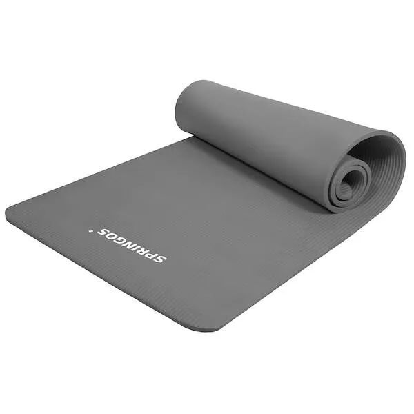 Uniwersalna mata do ćwiczeń fitness joga pilates 183 cm szara