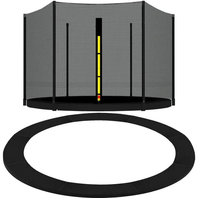 Osłona na sprężyny z siatką do trampoliny zewnętrzną 8FT 244/250/252 cm czarna