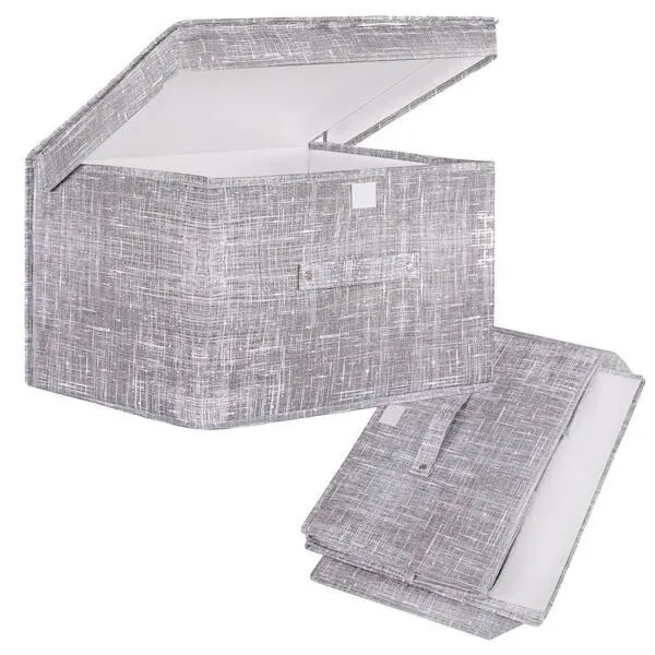 Pudełko do przechowywania 30x50x40cm organizer zamykany szary