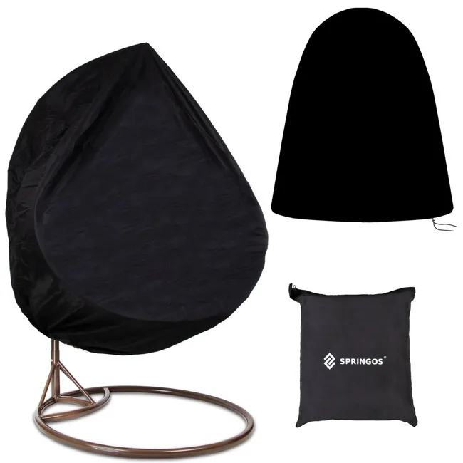 Pokrowiec na fotel wiszący 230x200cm wodoodporny czarny