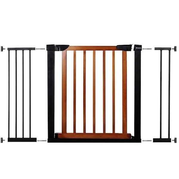 Bramka zabezpieczająca rozporowa 75-124 cm brązowo-czarna