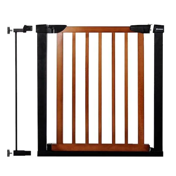 Bramka zabezpieczająca rozporowa 75-89 cm brązowo-czarna