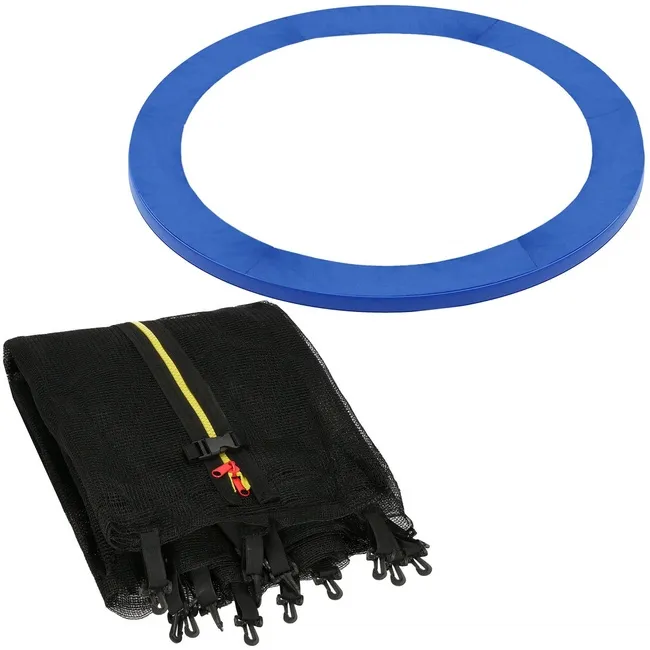 Osłona na sprężyny z siatką do trampoliny wewnętrzną 10FT 300/305/312 cm niebieska