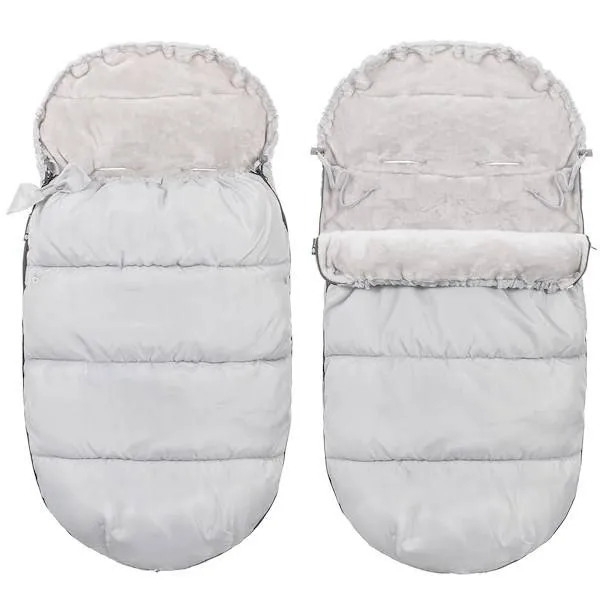 Śpiworek do wózka 4w1, śpiwór do sanek, gondoli z torbą 90 cm jasny popiel