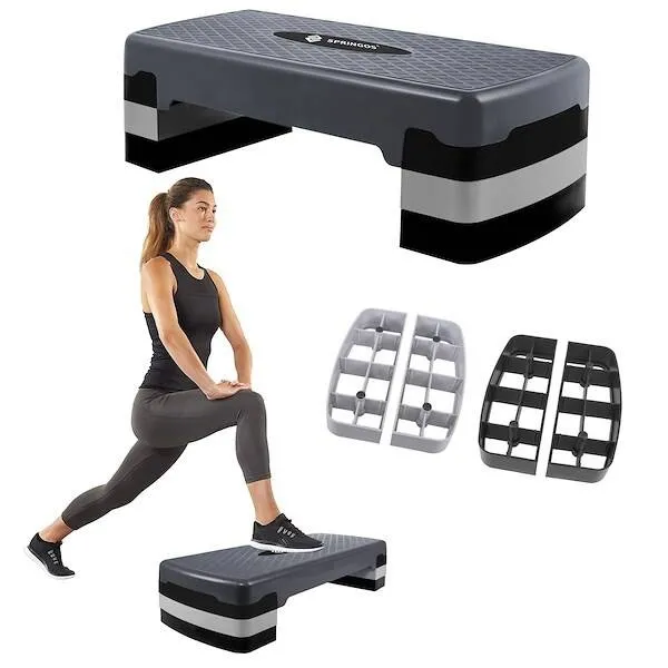 Step do ćwiczeń 3-stopnie czarno-grafitowy