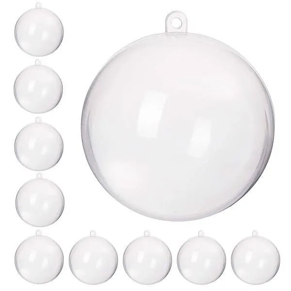 Bombki akrylowe 10cm kula plastikowa decoupage zestaw 10 szt.