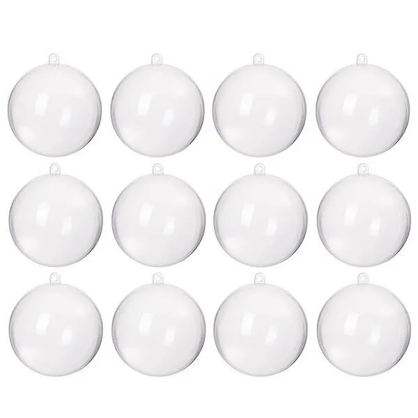 Bombki akrylowe 11cm kula plastikowa decoupage zestaw 12 szt.