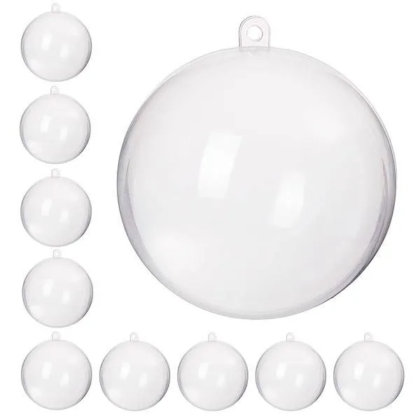 Bombki akrylowe 16cm kula plastikowa decoupage zestaw 10 szt.