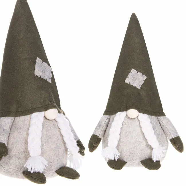 Skrzat 35cm ozdoba świąteczna, krasnal świąteczny, gnom z warkoczami