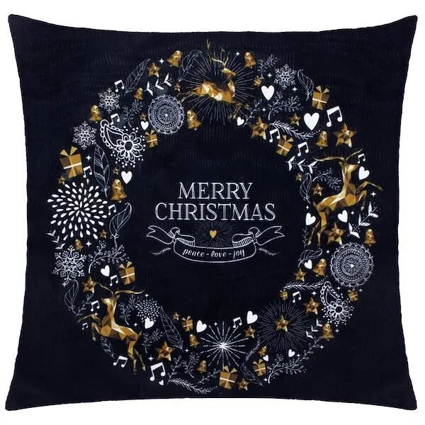 Poszewka dekoracyjna 40x40cm na poduszkę świąteczny okrąg