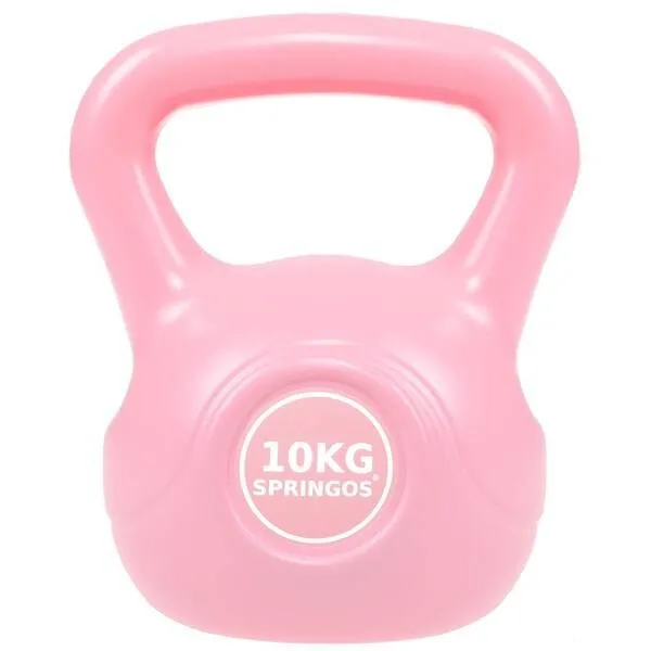 Kettlebell hantla ABS 10kg, odważnik różowy