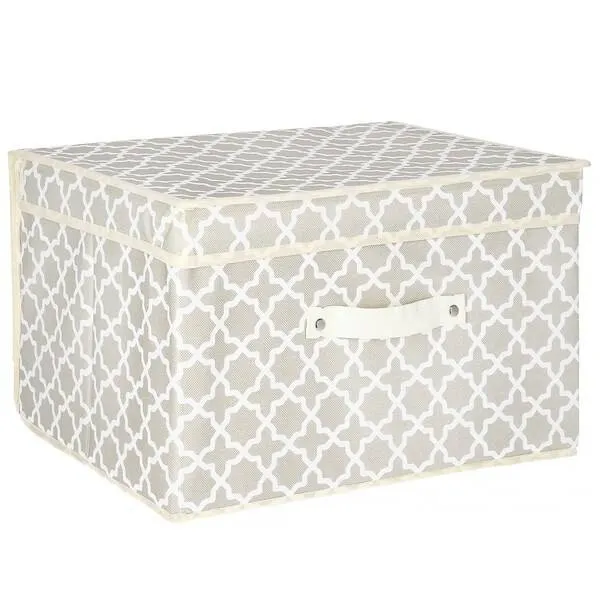 Pudełko do przechowywania, pojemnik zamykany, organizer beżowy