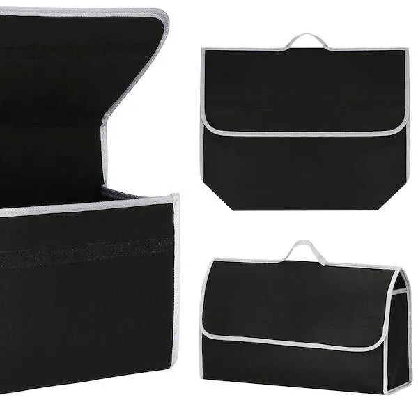 Organizer do bagażnika filcowa torba, organizer do samochodu czarno-szary