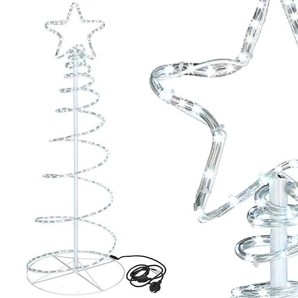 Choinka na zewnątrz 192 Led zimny biały 8m wąż świetlny IP44