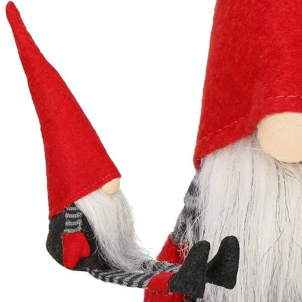 Skrzat 38cm ozdoba świąteczna, krasnal świąteczny, gnom siedzący