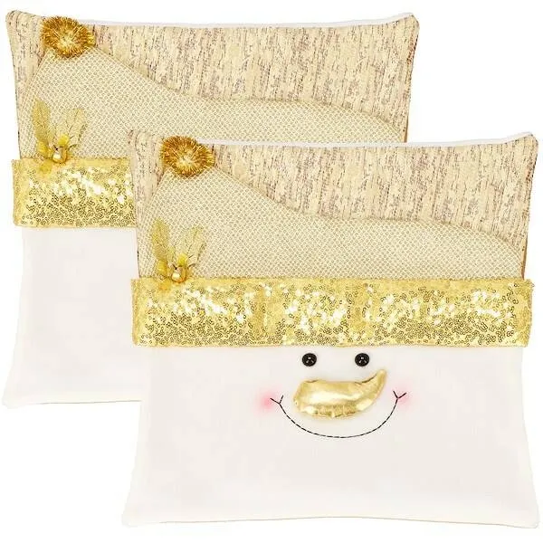 Poszewka na poduszkę 2 szt. 40x40 cm bałwanek świąteczna