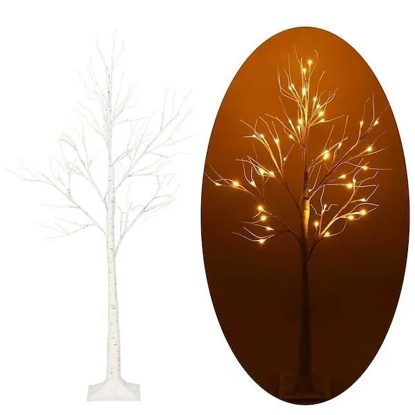Świecące drzewko 150 cm brzoza 72 Led drzewko świąteczne