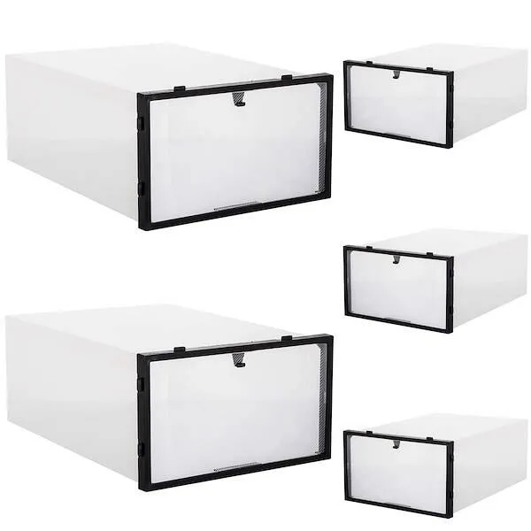 Organizer na buty 30,5x21x12,5 cm zestaw 5 szt. pojemnik z otwieraną klapą
