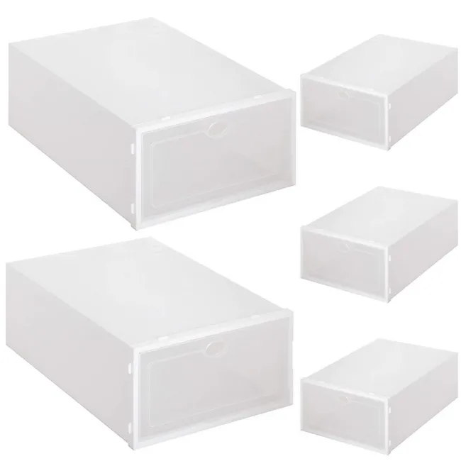 Organizer na buty 31x21,5x12,5 cm zestaw 5 szt. pojemniki z otwieraną klapą