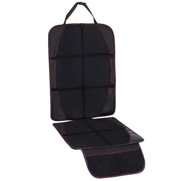 Mata na fotel samochodowy 116x48 cm pokrowiec czarno-czerwony