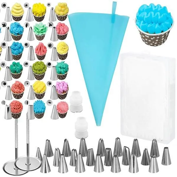 Zestaw cukierniczy 38 el. do dekoracji, akcesoria do dekoracji ciast i tortów
