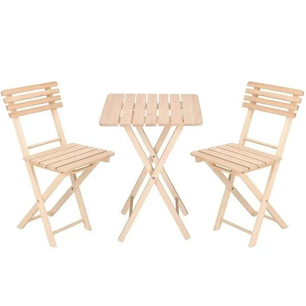 Meble ogrodowe składane zestaw drewniany na balkon