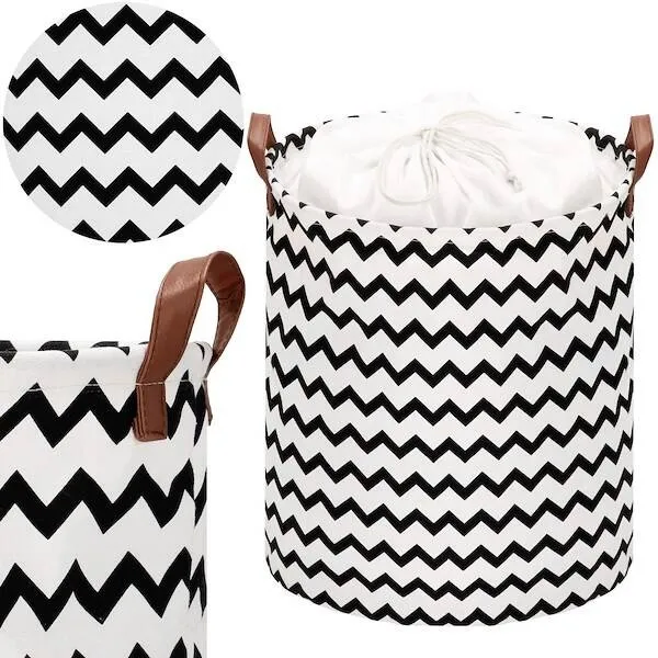 Kosz do przechowywania zabawek i ubrań pojemnik z uszami zygzak