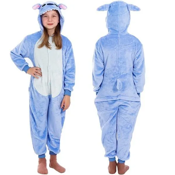 Piżama kigurumi Stitch kombinezon jednoczęściowy dziecięcy rozmiar 130-140 cm