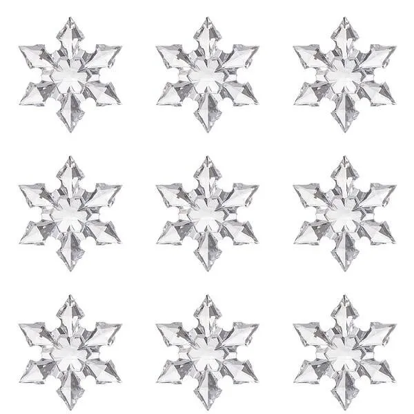 Kryształki 9 szt. przezroczyste bombki choinkowe śnieżynki