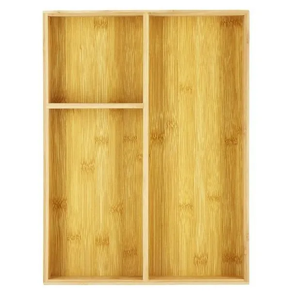 Pojemnik do szuflady na sztućce 40x30x5 cm bambusowy