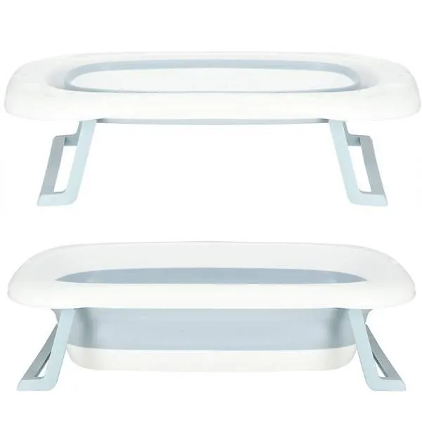 Wanienka dla dzieci silikonowa składana miętowo-biała