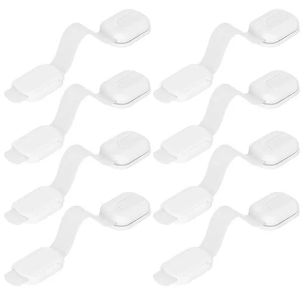 Blokada szuflad, zabezpieczenie szafek, mebli pasek 8 szt. białe