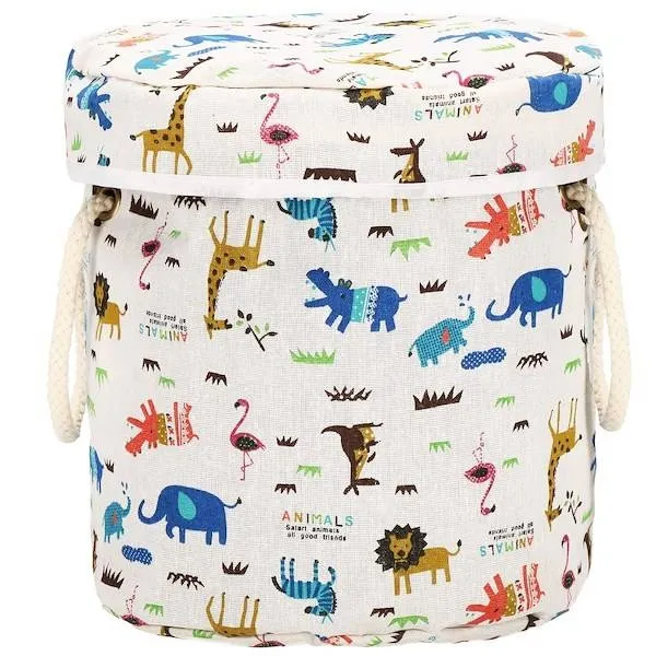 Kosz do przechowywania zabawek 27 L pojemnik z uchem wielokolorowy