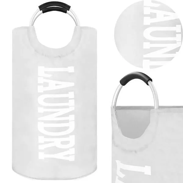 Pojemnik na pranie 146 L kosz z uchwytami worek szary