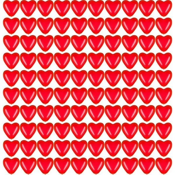 Balony serca na walantynki, urodziny 100 szt. czerwone serduszka