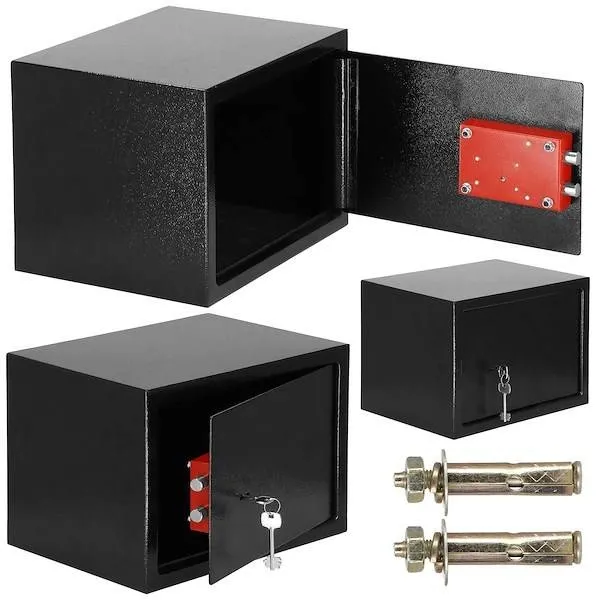 Sejf domowy na pieniądze, kasetka, skrzynka 31 cm czarny