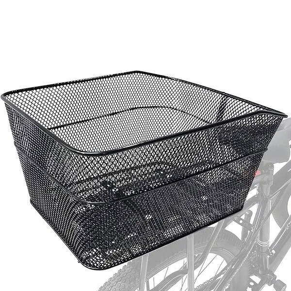 Kosz rowerowy na bagażnik metalowy czarny