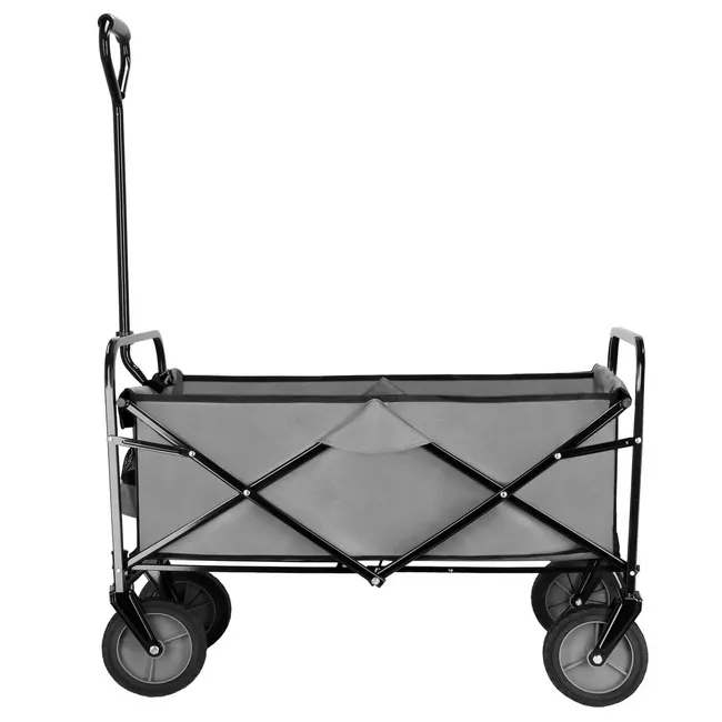 Wózek ogrodowy turystyczny składany 80 kg czarno-szary