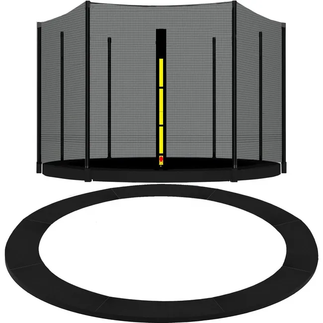 Osłona na sprężyny z siatką do trampoliny zewnętrzną 10FT 305 cm czarna