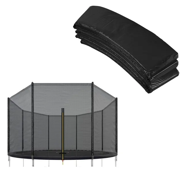 Osłona na sprężyny z siatką zewnętrzną do trampoliny 10FT 305 cm czarna